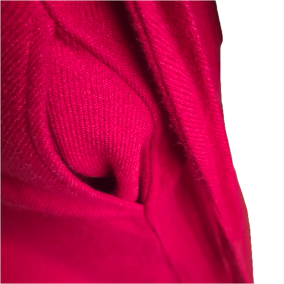 100% Pure Cashmere Red Robe Coat Quiet Luxury Old Money S/M - Picture 6 of 11